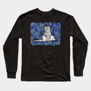 Cat Van Gogh Starry Night Long Sleeve T-Shirt